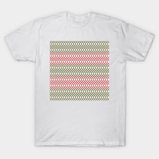 Red pattern Geometric christmas abstract T-Shirt